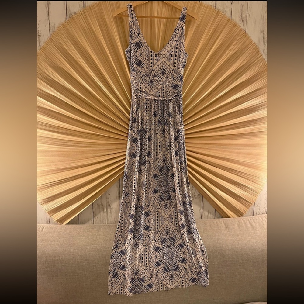 Cynthia rowley maxi dress blue white size S 8-10 uk - Picture 1 of 5